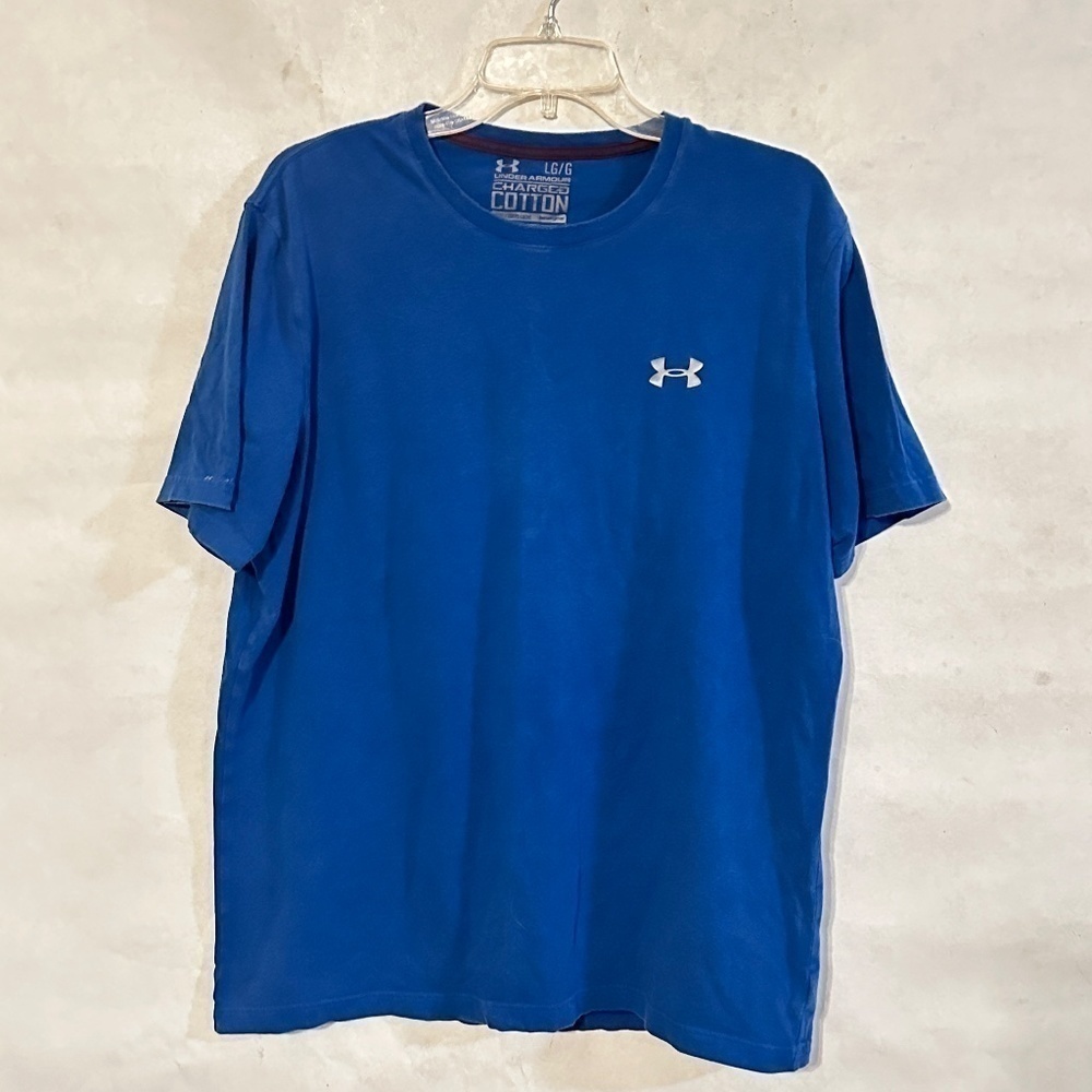 Under Armour Blue Short Sleeve Athletic T Shirt Tee